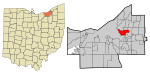 Cuyahoga County Ohio incorporated and unincorporated areas Shaker Heights highlighted